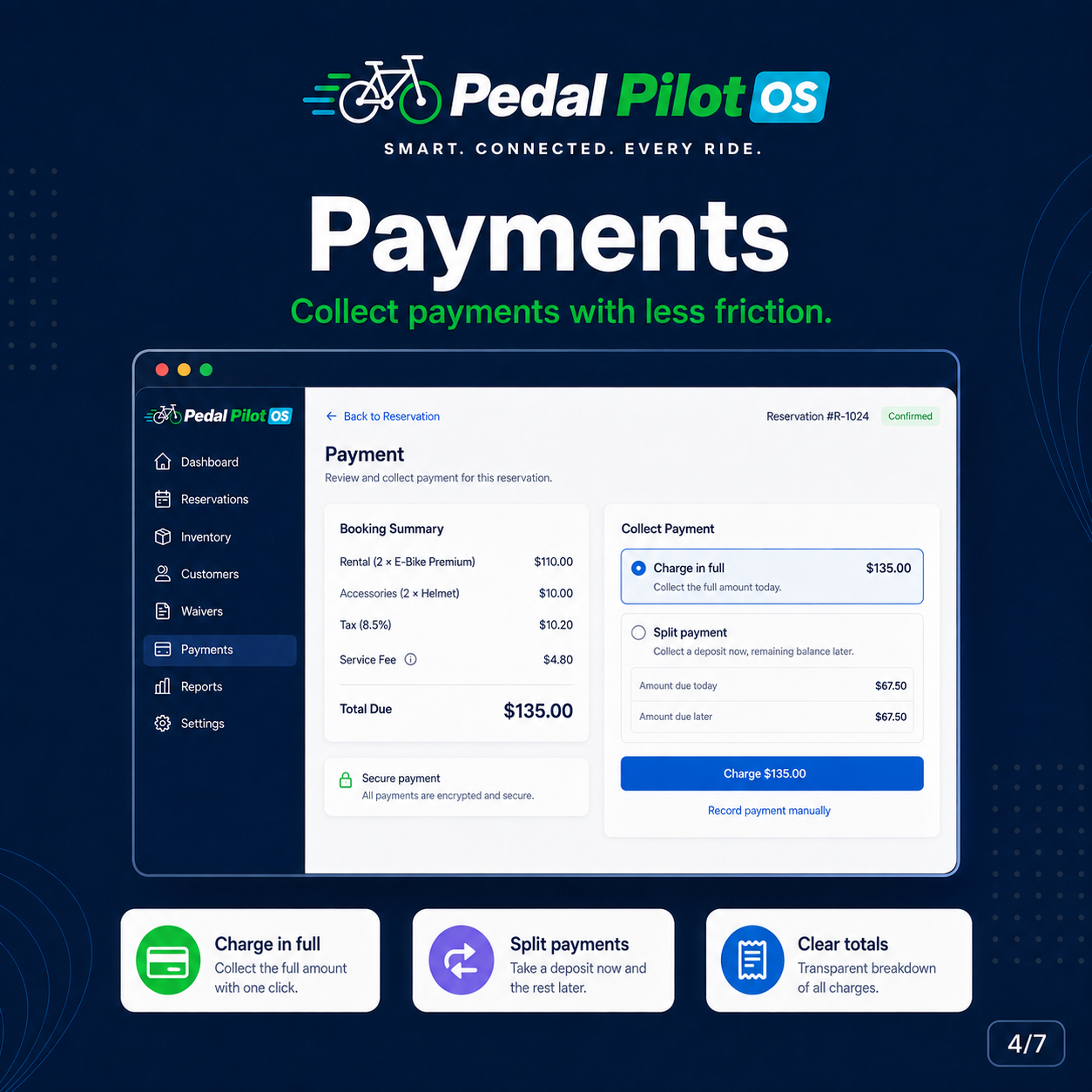 Pedal Pilot payments workflow